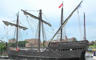 The ships of Christopher Columbus: Santa Maria, Pinta and Niña The ship on which Columbus sailed